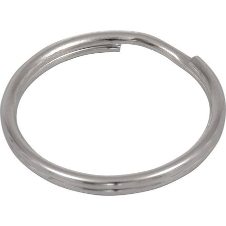 Hillman Key Ring, Silver, Tempered Steel, Split Rings/Cable Rings, 50 PK 703512